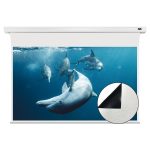 VIVIDSTORM Slimline Cinema White Motorised Drop Down Projector Screen - Image 2