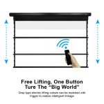 VIVIDSTORM Slimline Cinema White Motorised Drop Down Projector Screen - Image 4