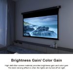 VIVIDSTORM Slimline Cinema White Motorised Drop Down Projector Screen - Image 7