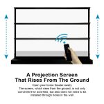 VIVIDSTORM S White Cinema Motorised Floor Rising Projector Screen - Image 5